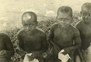 Pupils of the mission school, in Gabon