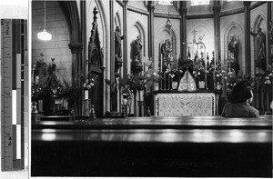 Altar in St. Francis Xavier Church, Kyoto, Japan, June 4, 1949