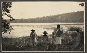 Missionary families at lake Duluti, Tanzania, ca.1930-1940