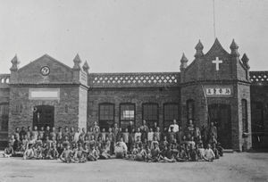 Boys school Petune/Fuyü, built 1921 by miss. Emil Jensen.Enlarged 1927