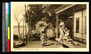 Lakeside teahouse, Japan, ca.1920-1940