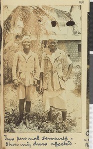 Two aides, Dar es Salaam, Tanzania, 1918