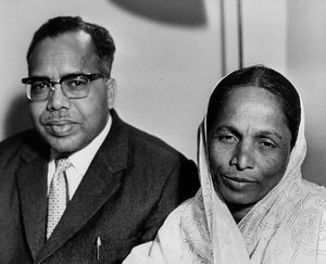 Bishop Jacob Nag and wife, Margret Nag, Jeypore Evg. Lutheran Church, India. As the first India