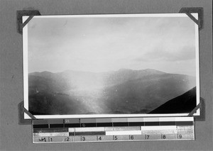 Landscape view of the Bundali mountains, Tanzania, ca.1929-1930