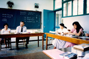 Taiwan Lutheran Church/TLC. Teaching at the China Lutheran Seminary, Hsinchu, May 1992. (Rev. J