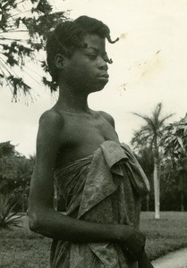 Sick woman, in Ovan, Gabon