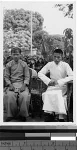 Marriage of two orphans, Loting, China, ca. 1937