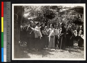 Garden party for women, China, 1937