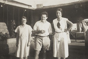 Miss Taylor, Rev. F Greenwell, Miss Harrison, Ovim, Nigeria, 1934