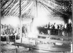 Schoolchildren in a classroom, Tenga, Tanzania, ca. 1911-1914