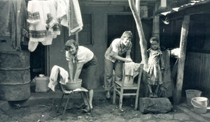 Ethiopia, the Bale Province. Washing day at Helene Olesen (left) & Lisbeth Andreasen at the Mel