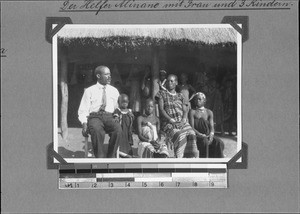 Assistant Alinane with his family, Msangano, Tanzania, 1928