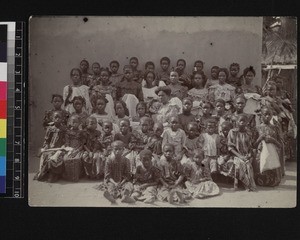 Group portrait of students and teachers, Girls' School, Elmina, Ghana, ca.1910