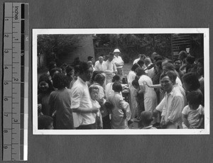 Refugees receiving inoculations, Nanjing, China,1938