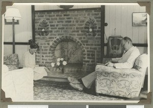 Dr and Mrs Irvine at home, Chogoria, Kenya, 1944