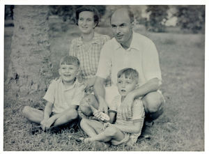 Familien Jack & Kathleen Budd. Foto anvendt 1954