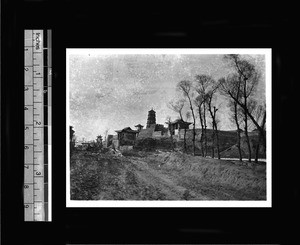 Temple and monastery, Western Shaanxi Province, China, ca.1926