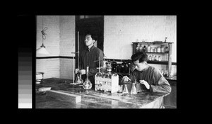 Students doing chemistry research, Chengdu, Sichuan, China, ca.1944