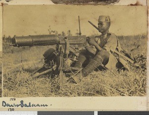 Machine gun training, Dar es Salaam, Tanzania, 1918