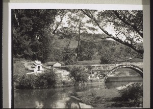 Little temple on a small river