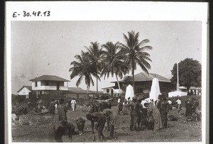 Market in Victoria. English trading post