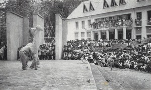 Play in the open-air theatre of the christian community home of Antsahamanitra, in Madagascar