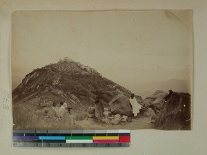 Missionaries and carriers taking a rest, Madagascar, ca.1900