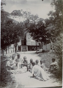 Girls playing in Talagouga, Gabon