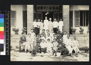 Staff of Pei-ying Girls' School, Quanzhou, China, 1930