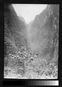 Steep mountain valley, Sichuan, China, ca.1900-1920