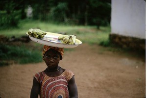 Girl selling bananas, Cameroon, 1953-1968