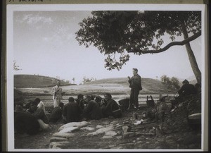 A meal during sacrifice at the altar of the field deity near Nyenhang