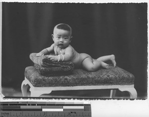 Portrait of a baby girl in China