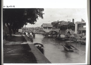 Canal in Canton separating the European and the Chinese quarters