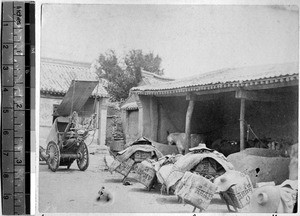 Inn courtyard, Beijing, China, ca.1890