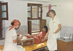 Danish Bangladesh Leprosy Mission/DBLM, Nilphamari. A leper woman at the hospital ward - after