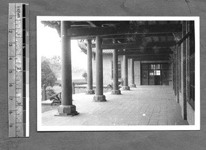 Entrance to administration building at West China Union University, Chengdu, Sichuan, China, ca.1945