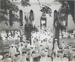 Inauguration of Papeete church, on June 7, 1908