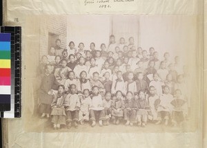 Girls pupils at mission school, Quanzhou, China, 1893