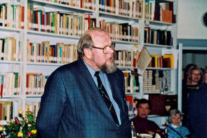 Jørgen Nørgaard Pedersen's farewell reception, September 2002. Jens Crh. Nielsen, board member