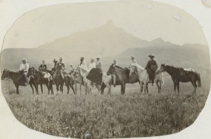 On horseback