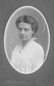 Missionary Aida Johanne Agnethe Knudsen, b. 1880. 1918-25 sent for Jinzhou