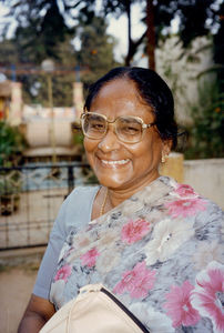 Edna Chandrasekharan, India, on a visit in 1997