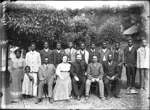 Teachers and students of Lemana Training Institution, Lemana, Limpopo, South Africa, ca. 1906-1907