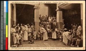 Patients at mission dispensary, China, ca.1920-1940