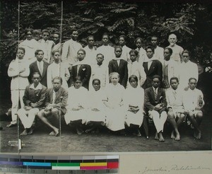 Final-year students and teachers Antsirabe School, Antsirabe, Madagascar, 1931