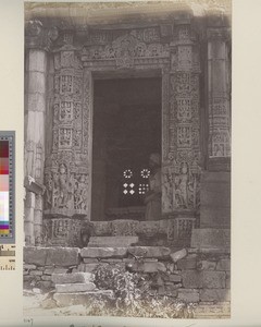 Door of Shringara Chauri Temple, Chittaurgarh, India, ca.1890