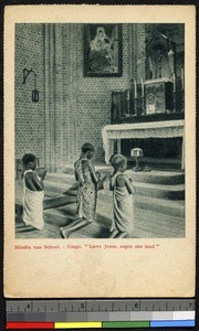 Kneeling in prayer, Congo, ca.1920-1940