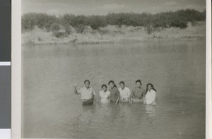 Baptism in Nuevo Laredo, Nuevo Laredo, Tamaulipas, Mexico, 1960