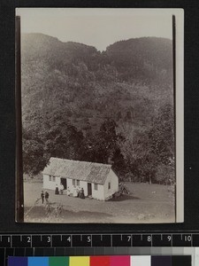 Group outside country church, Jamaica, ca. 1910